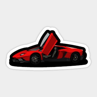 Red Supercar Sticker